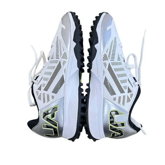 Under Armour lace up white/neon/silver athletic sneaker size 8 - Picture 5 of 10
